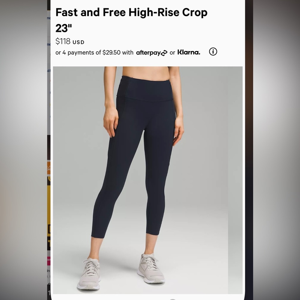 Lululemon Fast and free high rise legging